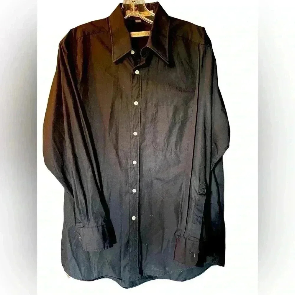 Men's  Geoffrey Beane 100% Cotton Size L Button Down Classic Dress Shirt
